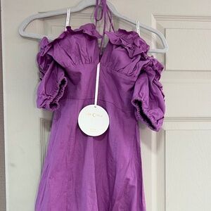 Miss Circle Purple Ruffle dress